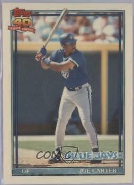 Joe Carter #20T Baseball Cards 1991 Topps Traded Tiffany