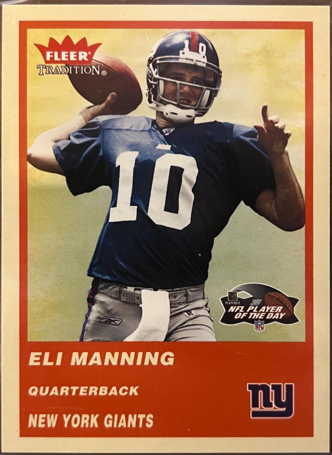 Eli Manning #POD1 Football Cards 2004 Fleer Tradition NFL Player of the Day
