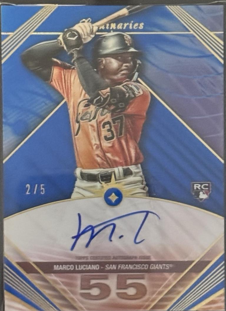 Marco Luciano #HRK-ML Baseball Cards 2024 Topps Luminaries Home Run Kings Autograph