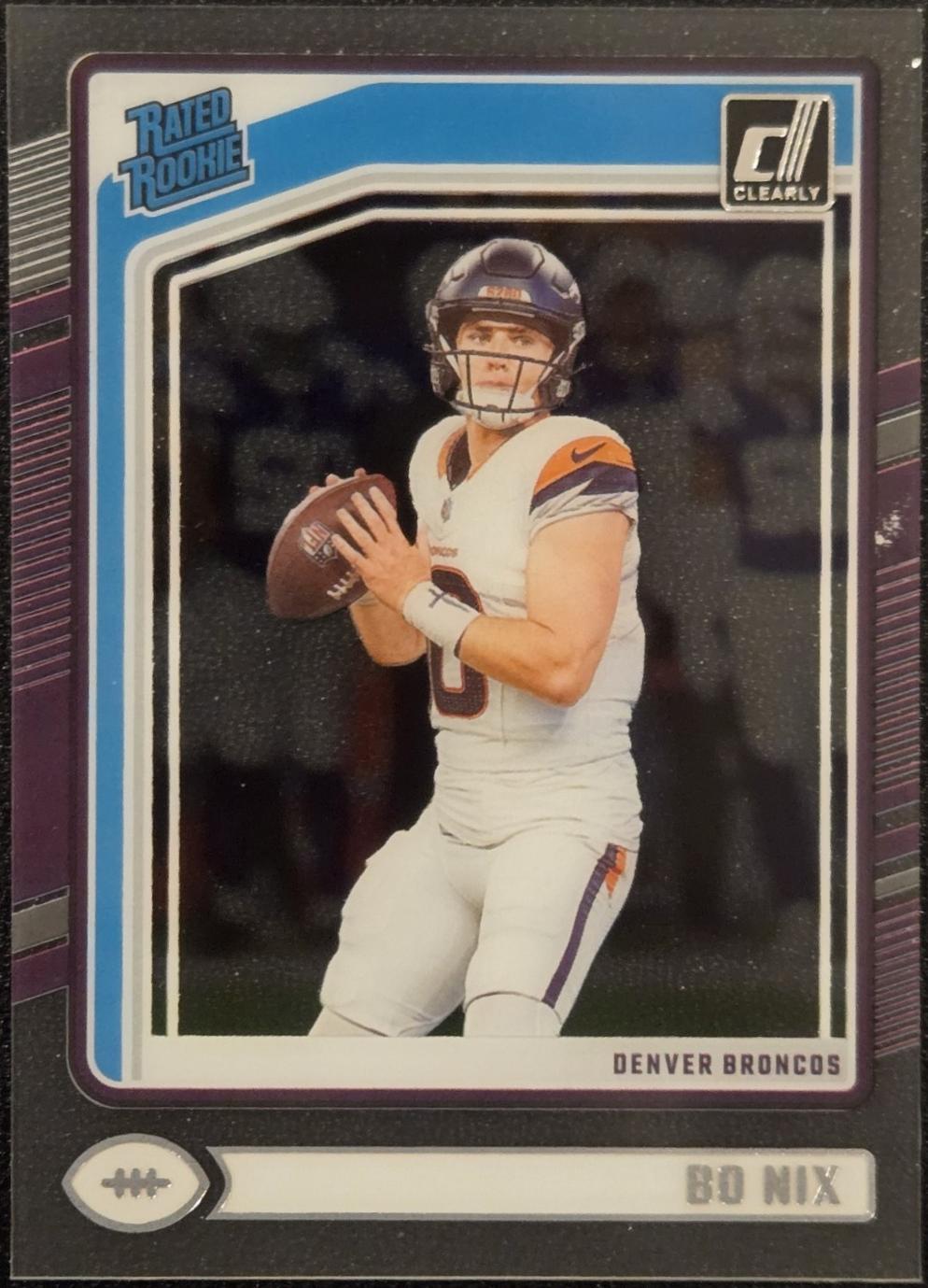 Bo Nix #56 Football Cards 2024 Clearly Donruss