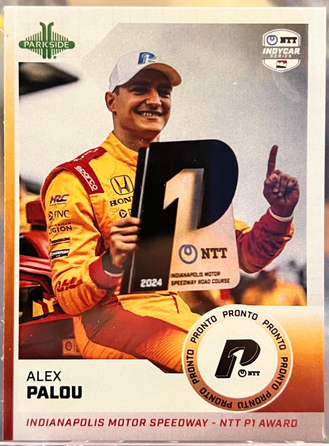 Alex Palou - Indy RC NTT P1 Award #PRONTO-30 Racing Cards 2024 Parkside NTT IndyCar