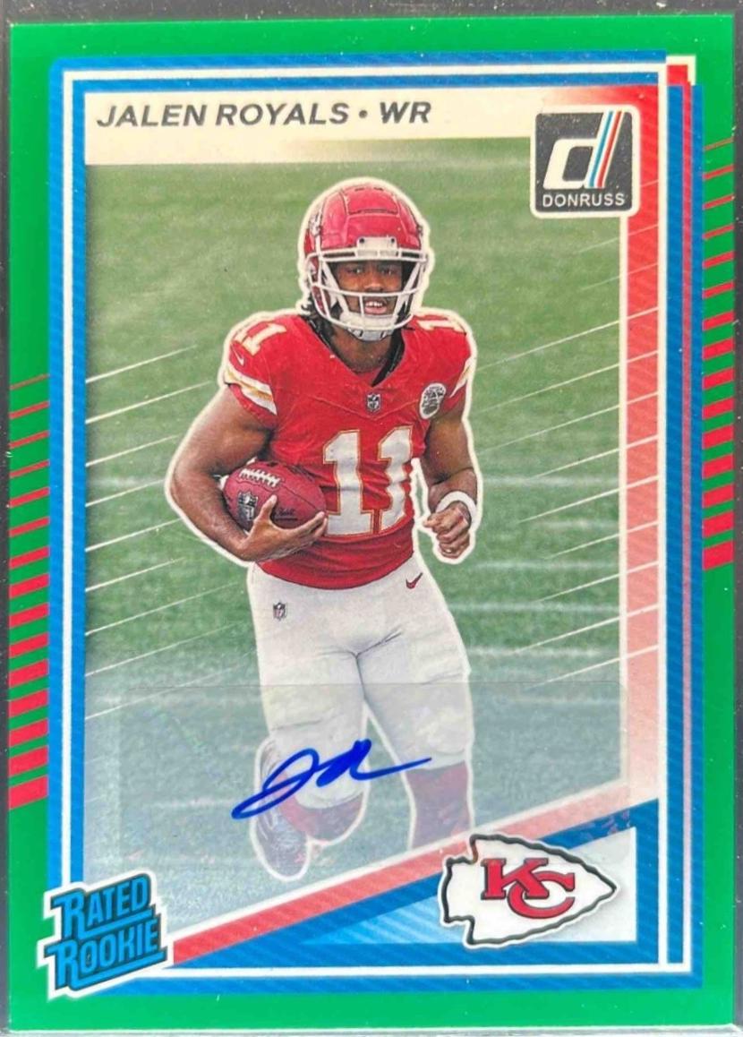 2025 Panini Donruss Jalen Royals [Green Autograph] #321 card