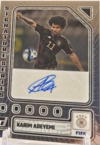 Karim Adeyemi #7 Soccer Cards 2023 Panini Donruss Signature Series