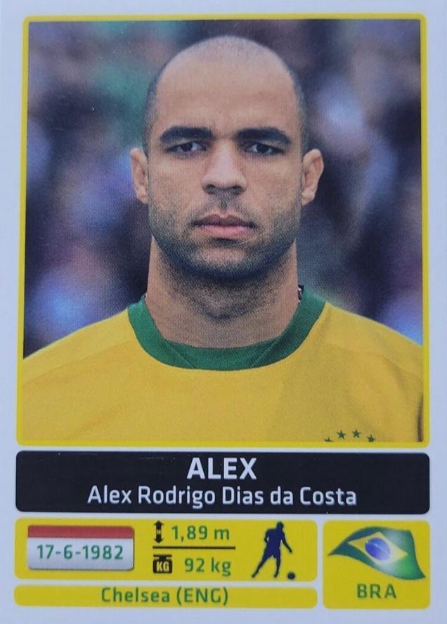 Alex #124 Soccer Cards 2011 Panini Copa America Argentina Sticker
