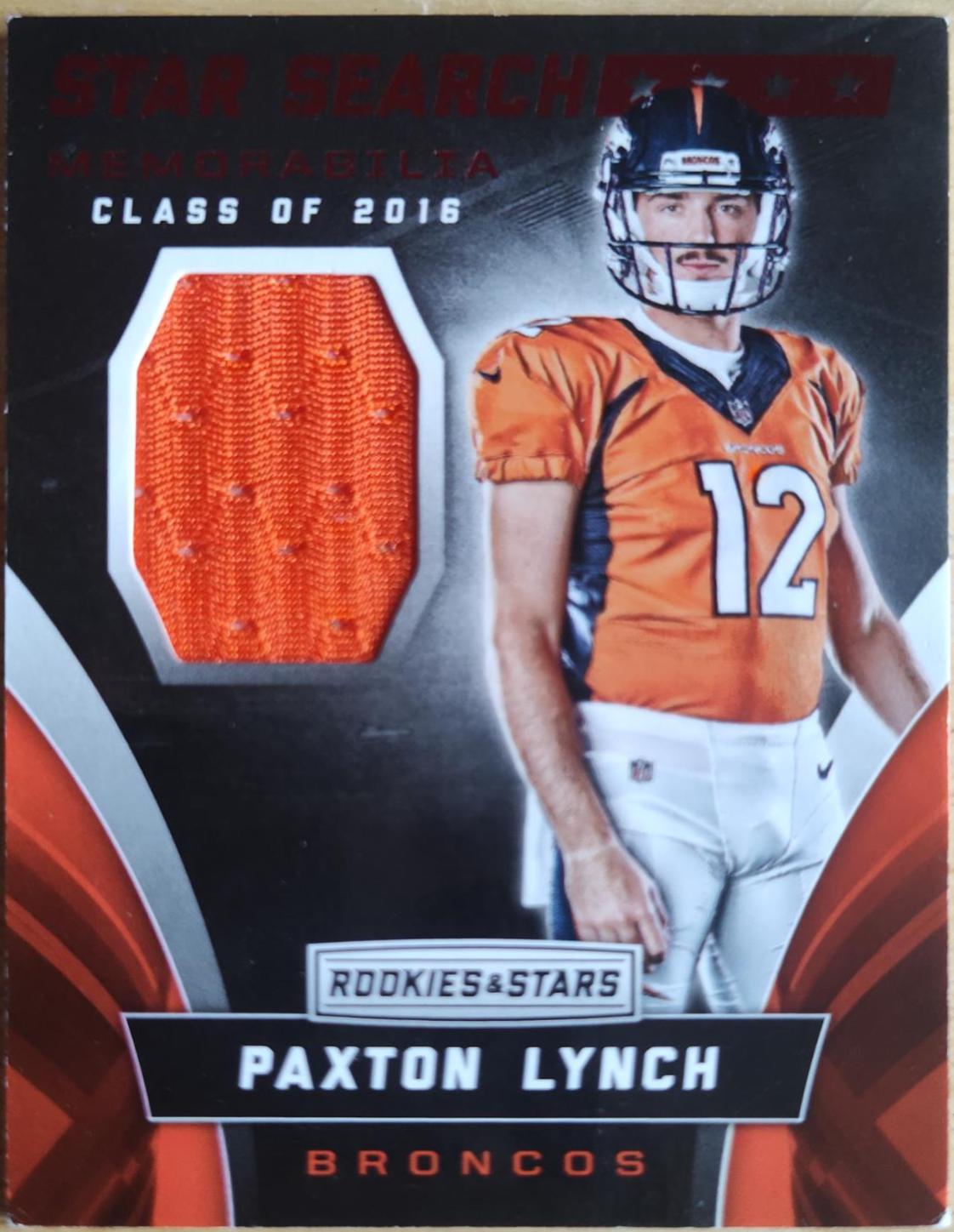 Paxton Lynch #9 Football Cards 2016 Panini Rookies & Stars Search Material
