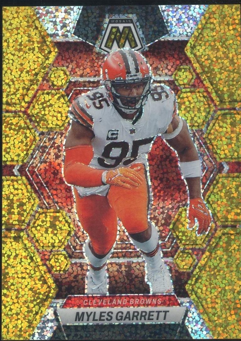 Myles Garrett [Gold Sparkle] #51 Prices | 2023 Panini Mosaic