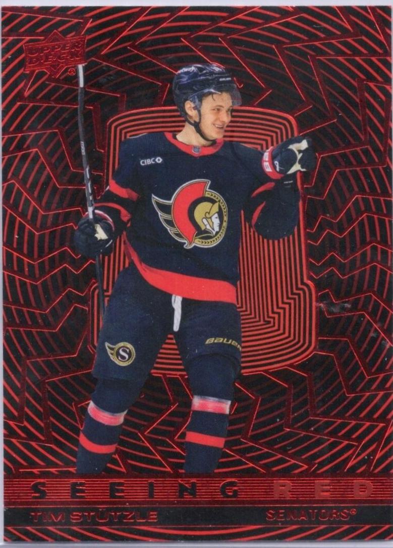 Tim Stutzle #SR-17 Hockey Cards 2023 Upper Deck Seeing Red