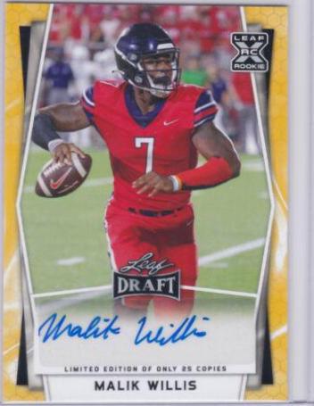 Malik Willis [Gold] #BA-MW3