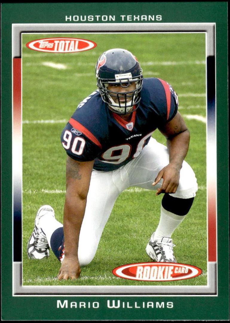 Mario Williams #481 Football Cards 2006 Topps Total