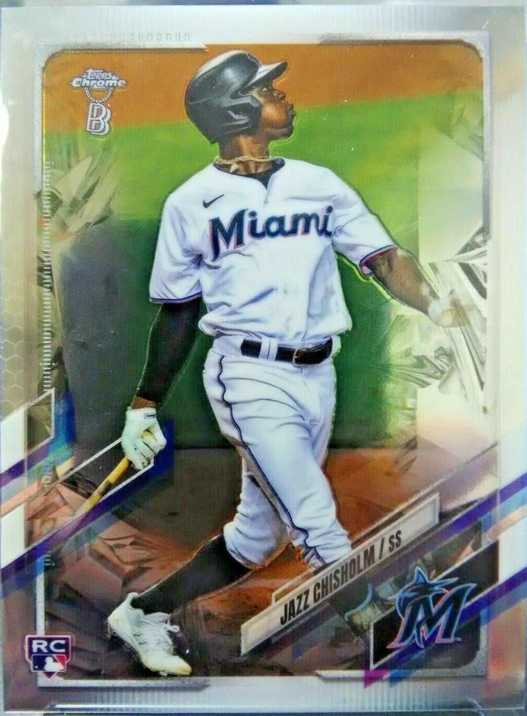 Jazz Chisholm #144 Baseball Cards 2021 Topps Chrome Ben Baller