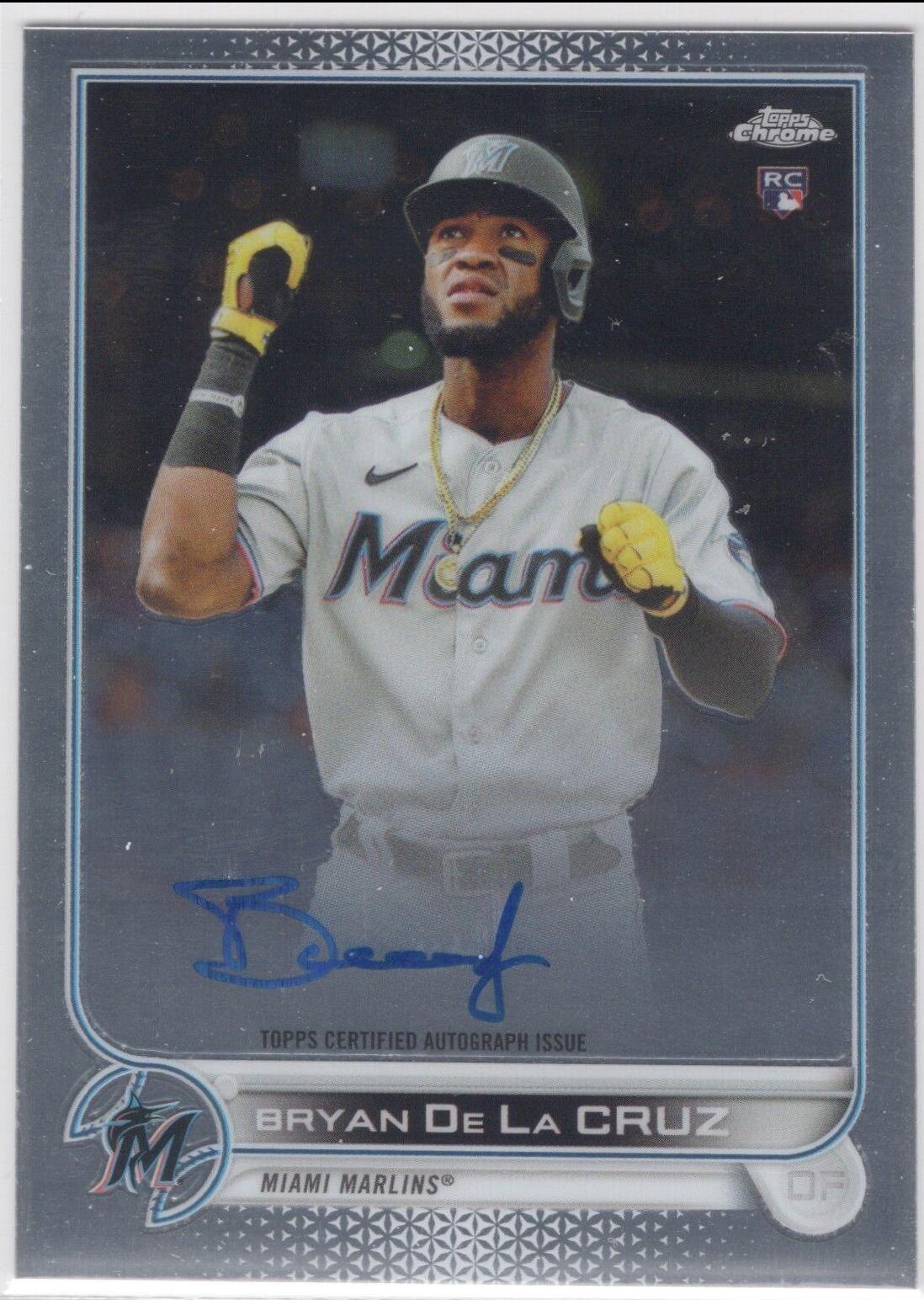 Bryan De La Cruz #RA-BD Baseball Cards 2022 Topps Chrome Rookie Autographs