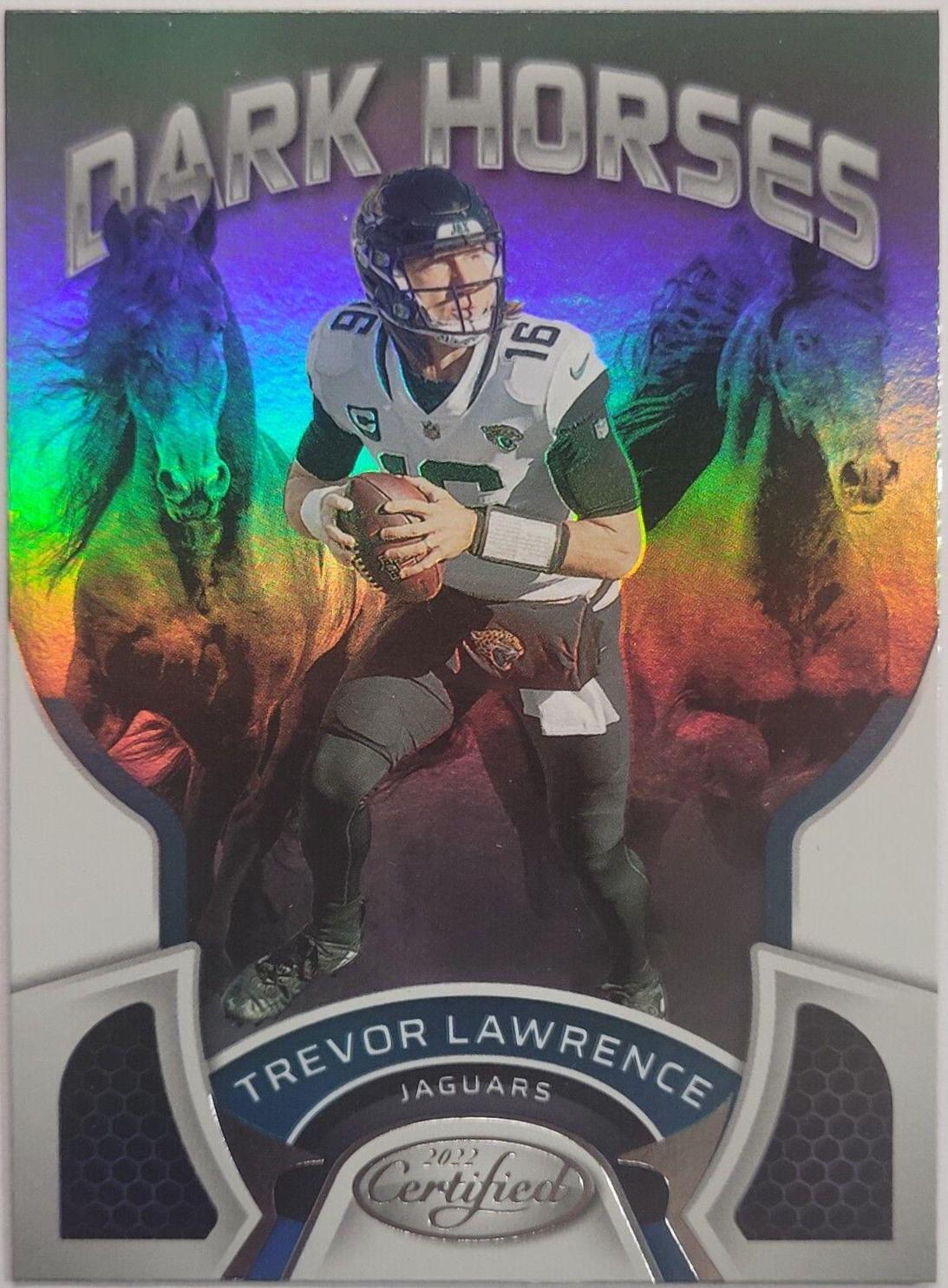 Trevor Lawrence #DH-1 Football Cards 2022 Panini Certified Dark Horses