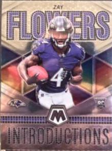 Zay Flowers #I-8 Football Cards 2023 Panini Mosaic Introductions