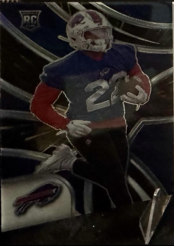 Ray Davis #RGH-RDS Football Cards 2024 Panini Spectra Rookie Genesis Hyper Black Light