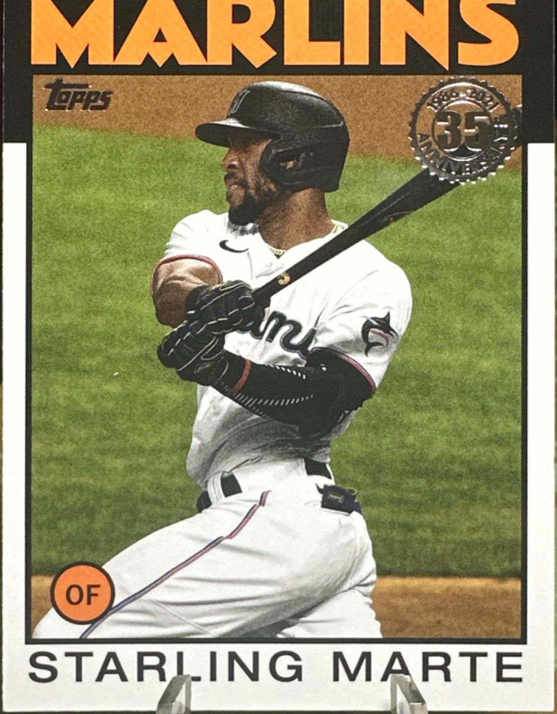 Starling Marte #86B-42 Baseball Cards 2021 Topps 1986 35th Anniversary
