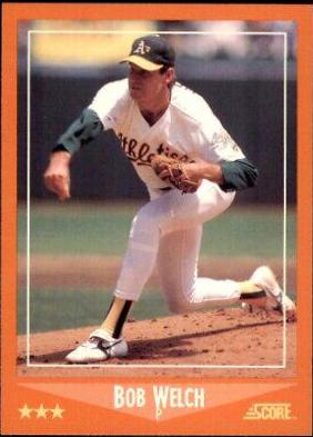 Bob Welch #15T Baseball Cards 1988 Score Traded