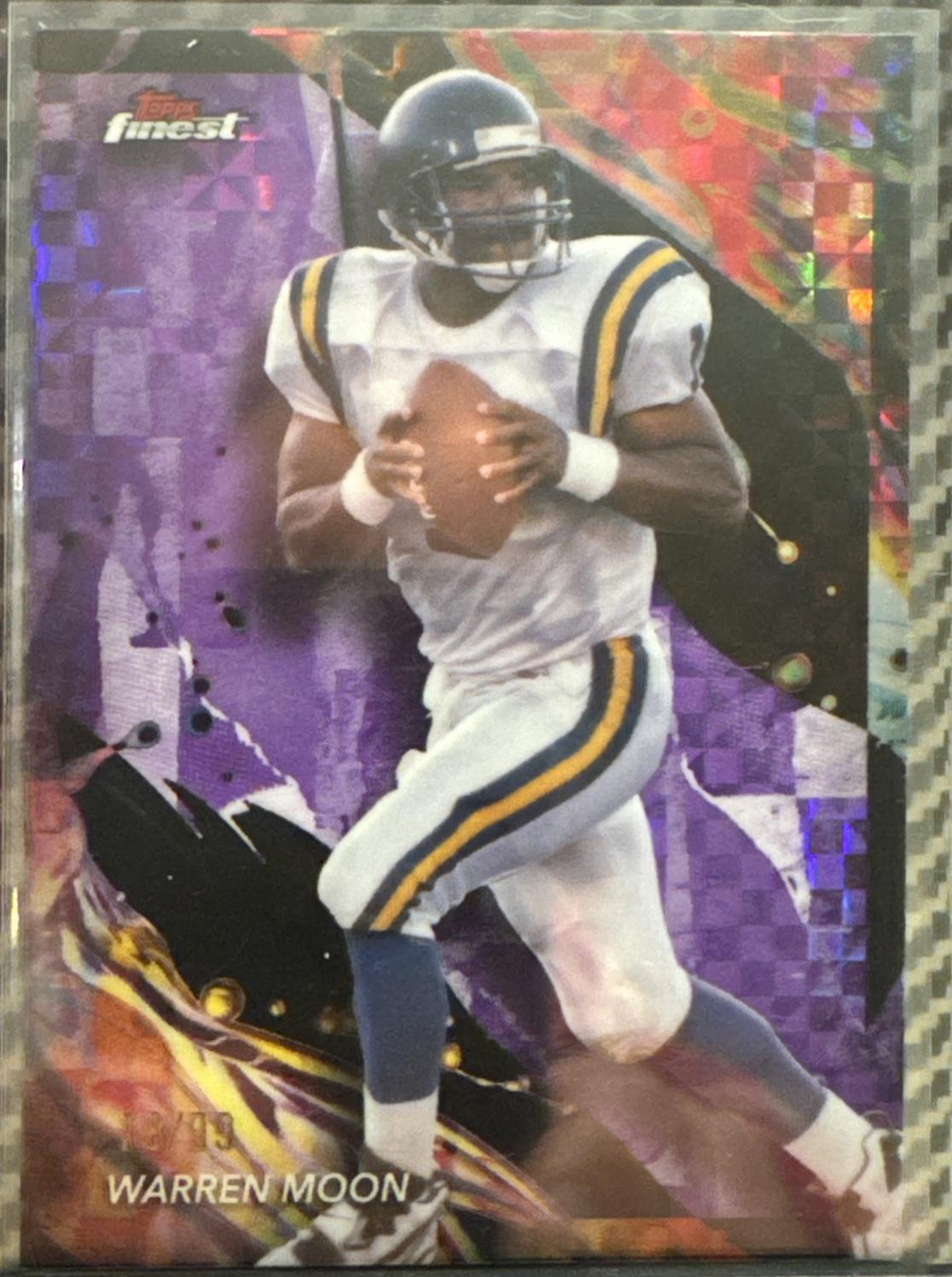 Warren Moon [Purple Checkerboard Refractor] #120