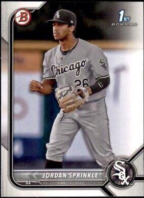 Jordan Sprinkle #BD-183 Baseball Cards 2022 Bowman Draft