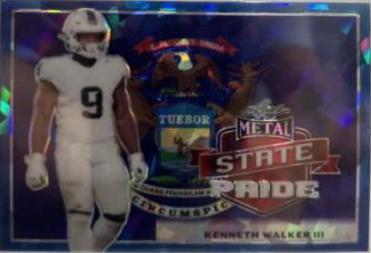 Kenneth Walker III #SP-KW1 2022 Leaf Metal Draft State Pride Football