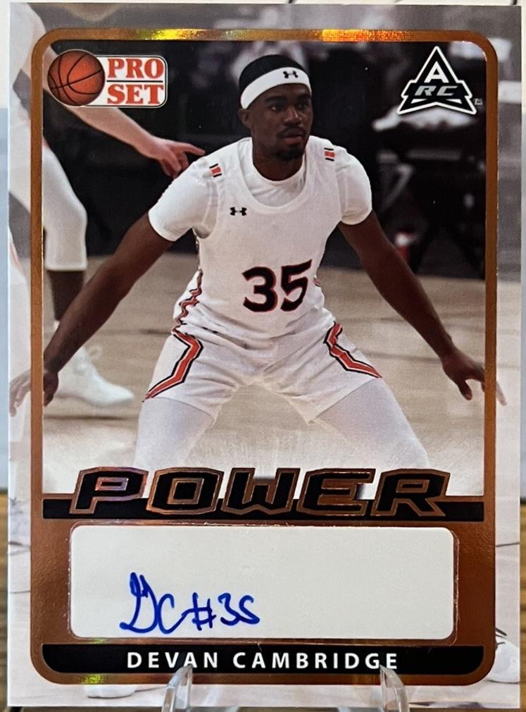 Devan Cambridge #BA-DC2 2021 Pro Set Power Autograph Basketball