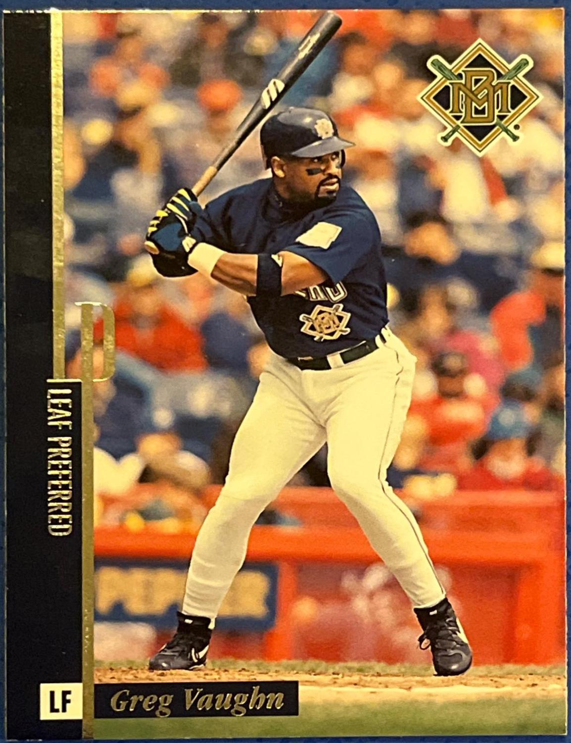 Greg Vaughn #44 Baseball Cards 1996 Leaf Preferred