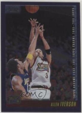 Allen Iverson #93 Basketball Cards 2000 Topps Chrome
