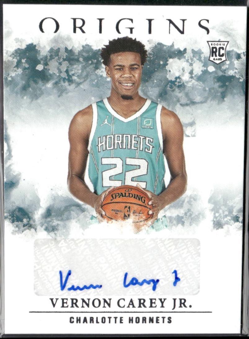 Vernon Carey Jr. #RA-CAR Basketball Cards 2020 Panini Origins Rookie Autographs
