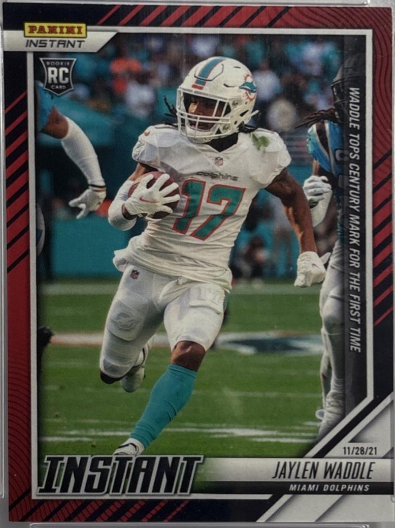 Jaylen Waddle #115 Football Cards 2021 Panini Instant NFL