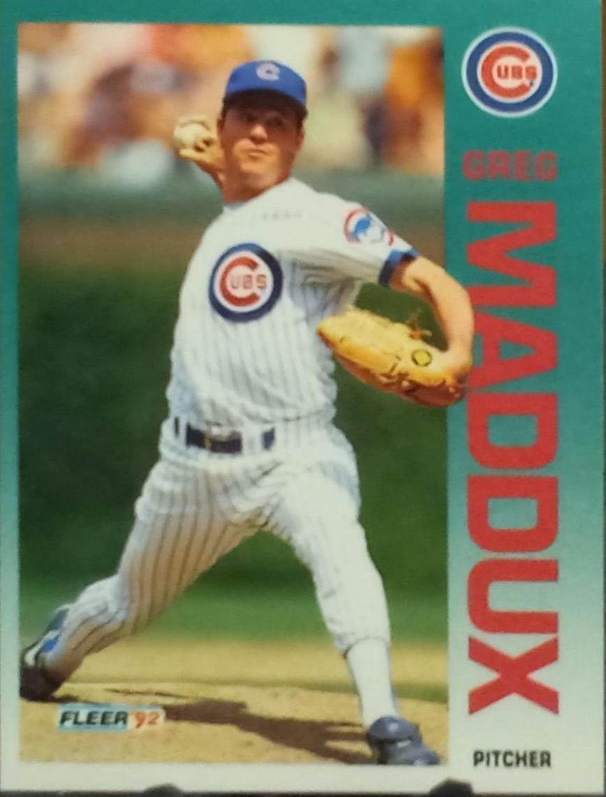 Greg Maddux #386 Baseball Cards 1992 Fleer