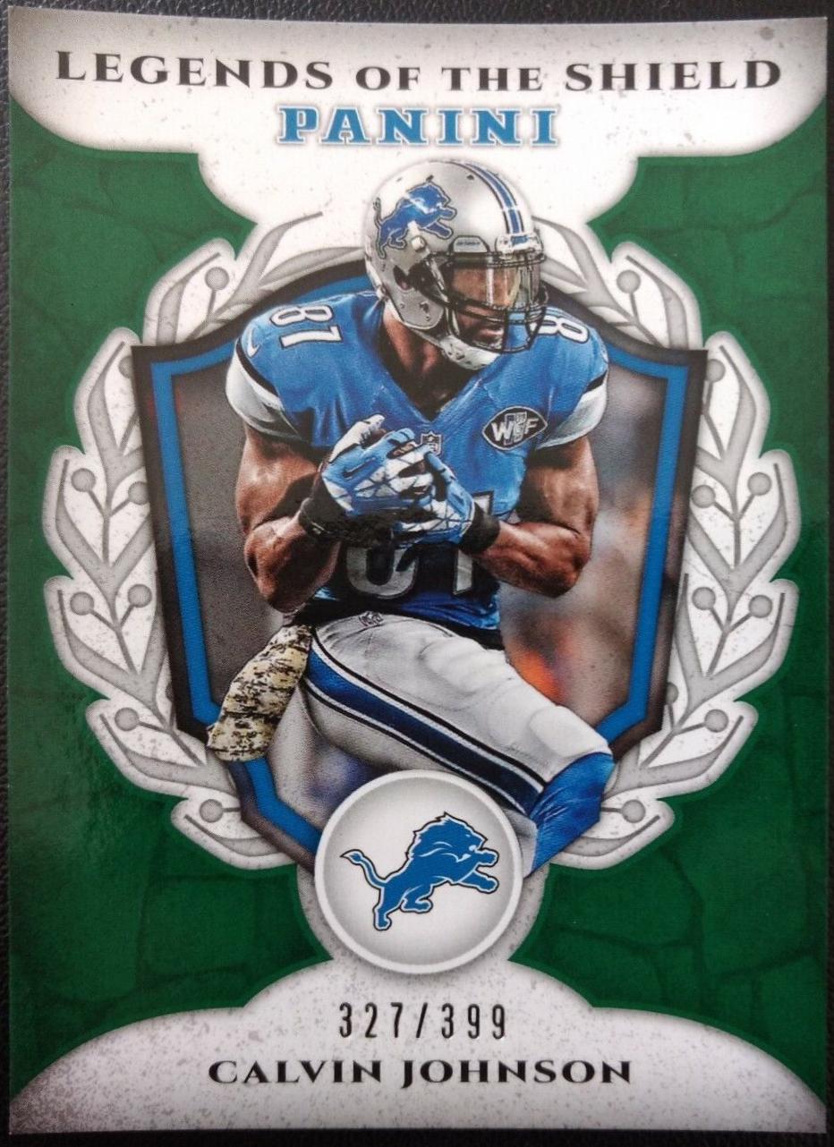 Calvin Johnson #LS-CJ Football Cards 2017 Panini Legends of the Shield