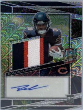 Roschon Johnson #12 Football Cards 2023 Panini Spectra Rookie Autograph Meta