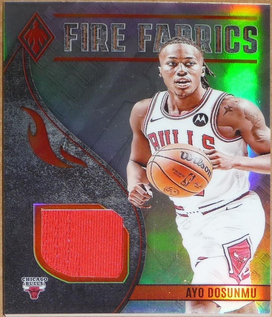 Ayo Dosunmu #FF-AYO Basketball Cards 2023 Panini Phoenix Fire Fabrics