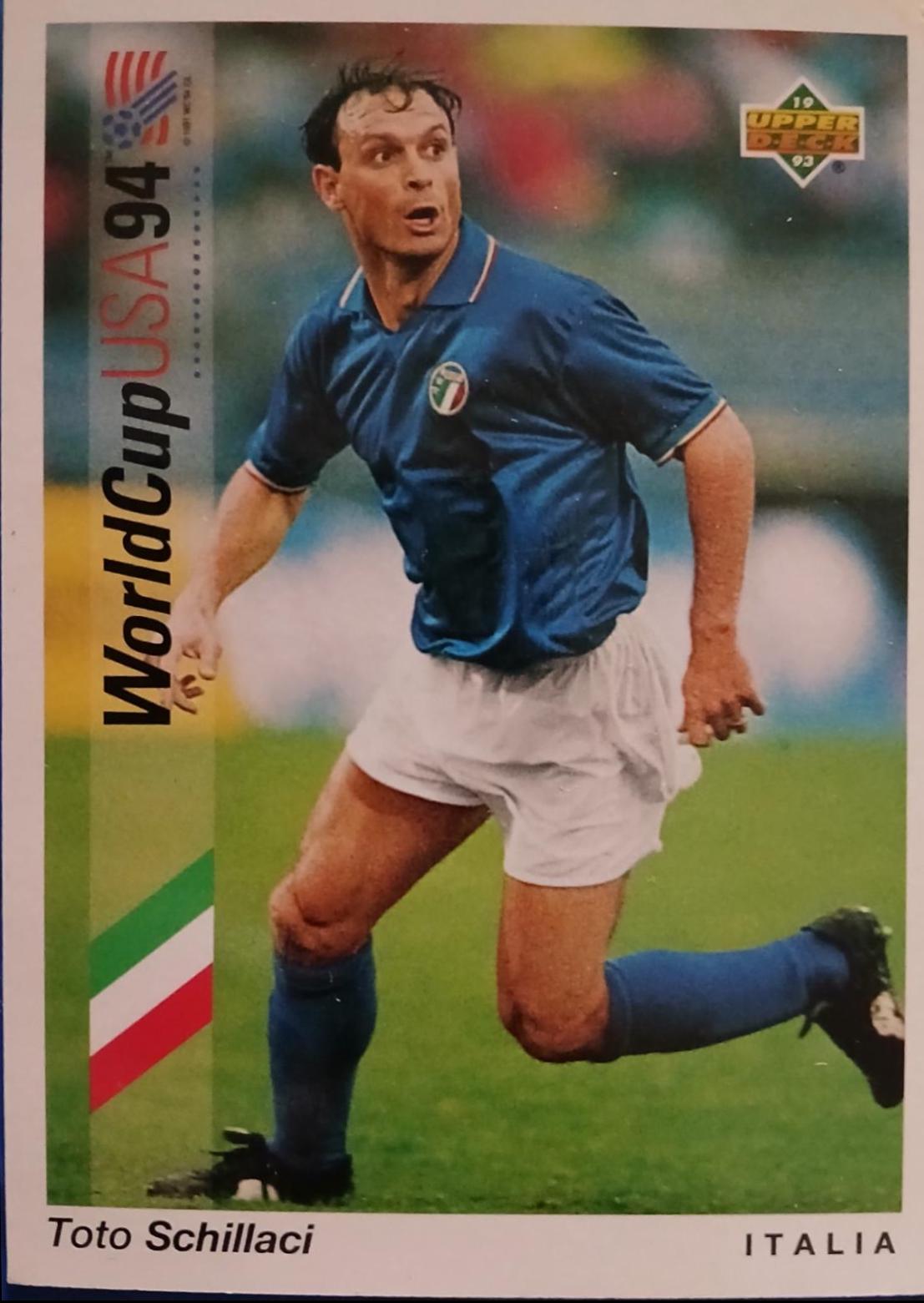 Toto Schillaci #82 1993 Upper Deck World Cup Preview Adams Gum Soccer