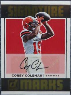 Corey Coleman Football Cards 2018 Donruss Signature Marks
