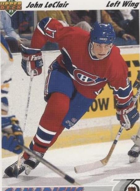 John LeClair #345 Hockey Cards 1991 Upper Deck