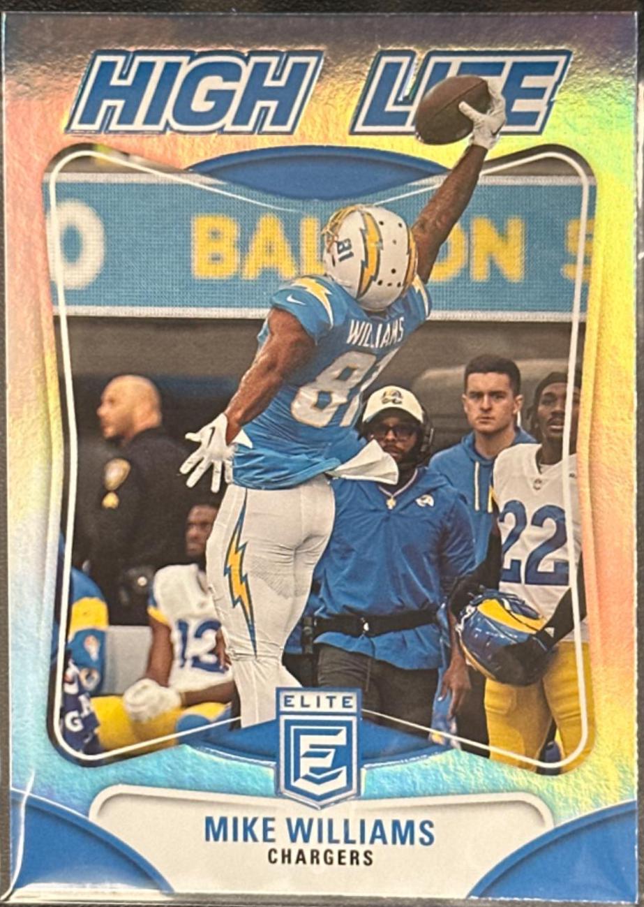 Mike Williams #HL-2 Football Cards 2023 Panini Donruss Elite High Life
