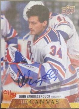 John Vanbiesbrouck #CS-JV Hockey Cards 2020 Upper Deck Clear Cut Canvas Signatures