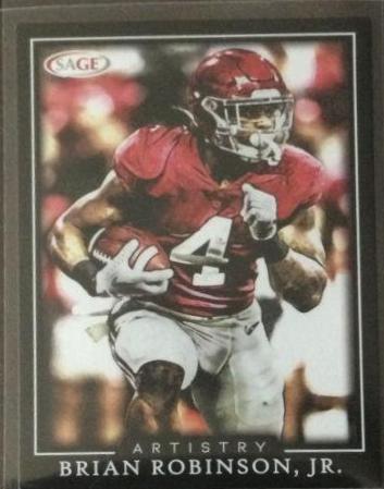 Brian Robinson Jr #35 Football Cards 2022 Sage Artistry