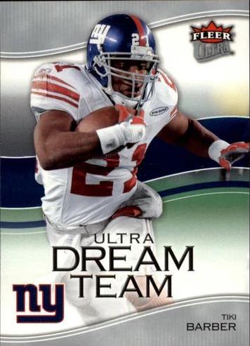 Tiki Barber #UDT-BA Football Cards 2006 Ultra Dream Team