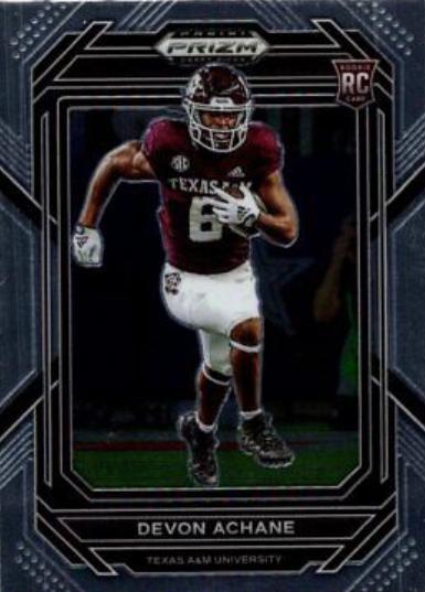 De'Von Achane #117 Football Cards 2023 Panini Prizm Draft Picks