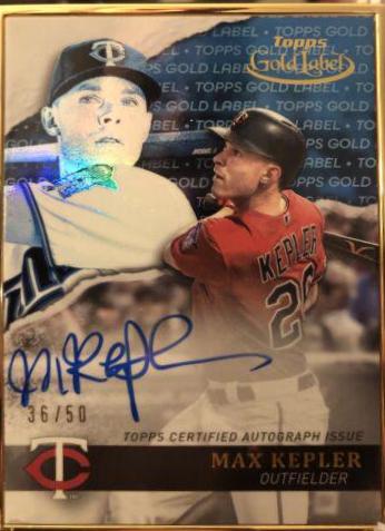 Max Kepler #GLA-MK Baseball Cards 2020 Topps Gold Label Framed Autographs