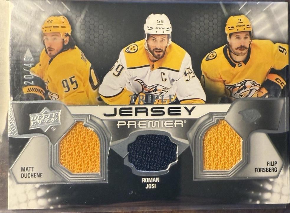Matt Duchene / Roman Josi / Filip Forsberg [Jersey] #PT-DJF
