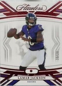 Lamar Jackson #3 Football Cards 2022 Panini Flawless