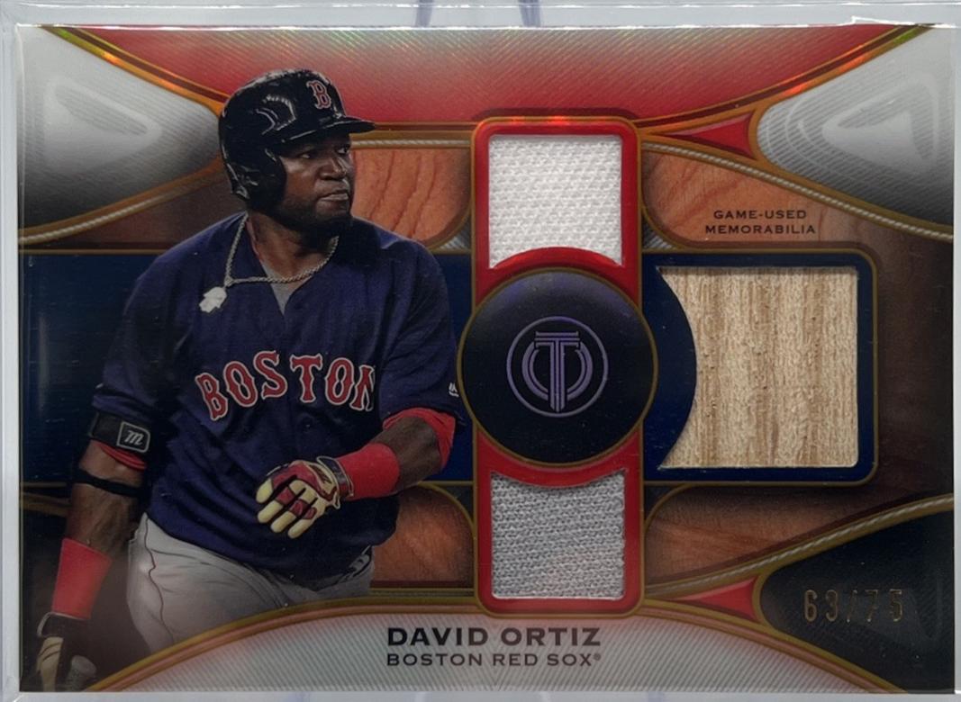 David Ortiz #TTR-DO Baseball Cards 2025 Topps Tribute Triple Relic