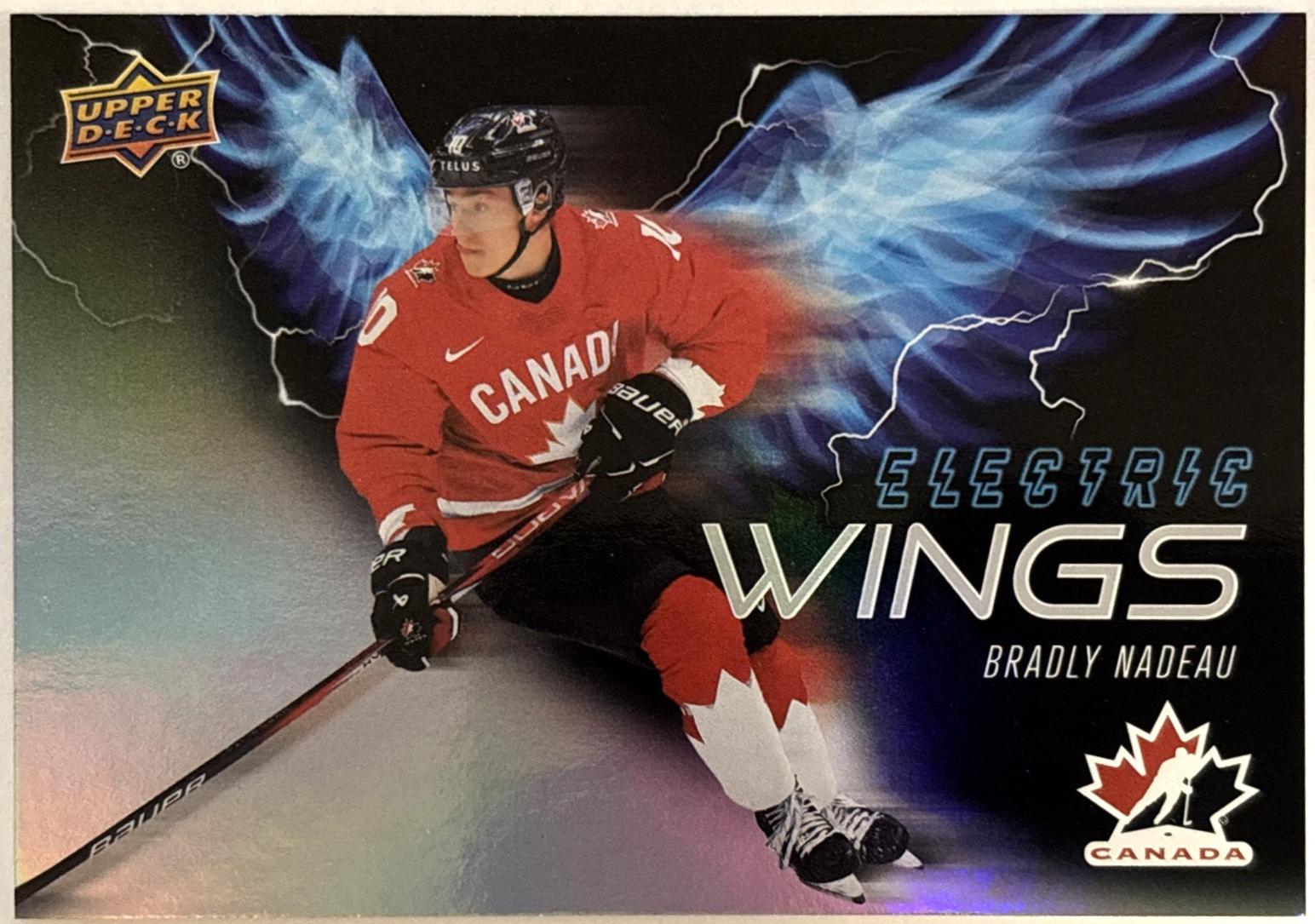 Bradly Nadeau #EW-15 2026 Upper Deck Team Canada Electric Wings Hockey