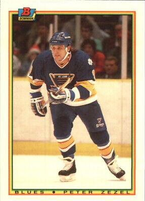 Peter Zezel #19 Hockey Cards 1990 Bowman Tiffany