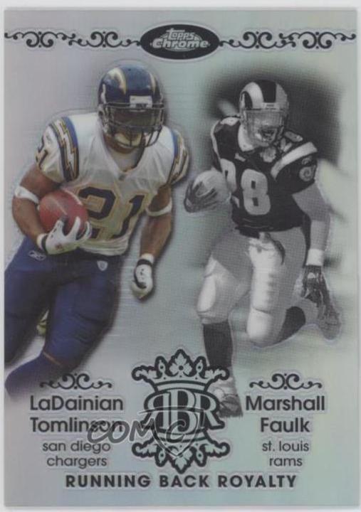 LaDainian Tomlinson/Marshall Faulk #RBRD-TF Football Cards 2007 Topps Chrome Running Back Royalty