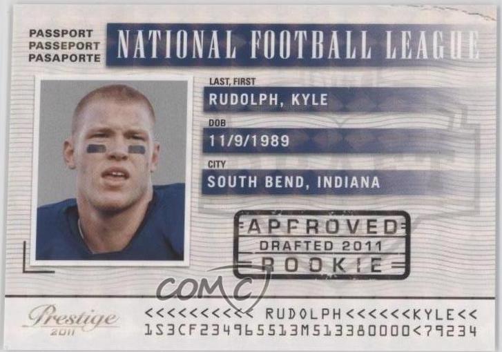 Kyle Rudolph #21 2011 Panini Prestige NFL Passport