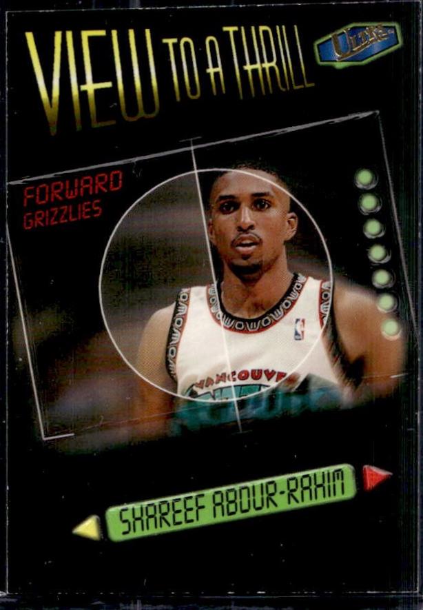 Shareef Abdur-Rahim #9 Basketball Cards 1997 Ultra View To A Thrill