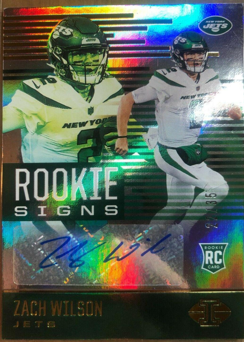 Zach Wilson #RS-ZW 2021 Panini Illusions Rookie Signs Autographs Football